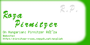 roza pirnitzer business card